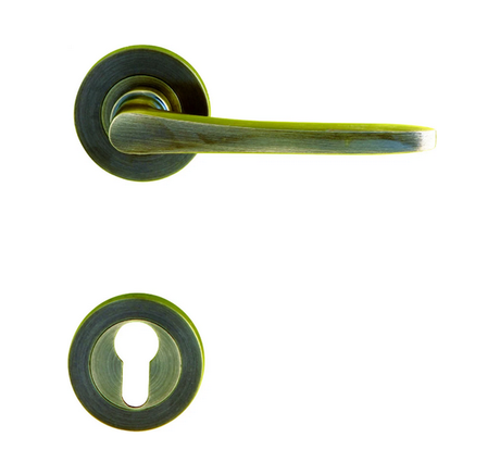 Antique Brass Round Door Lock with Panel