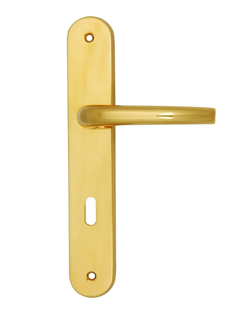 Polised Brass Solid Long Door Lock without Cylinder