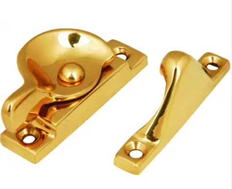 Window Sash Lock Traditional Bright Solid Brass