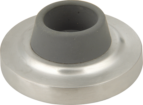 Brass Door Stopper with Rubber Satin Chrome Finish