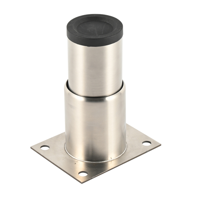 Stainless Steel Adjustable Leveling Foot – Heavy Duty Equipment Leg with Rubber Base for Kitchen Equipment, Furniture, Machinery