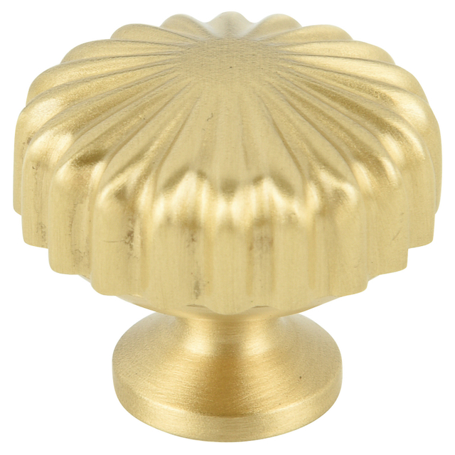  Mushroom Knob in Polished Brass