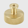Round Knurled Brass Cabinet Knob