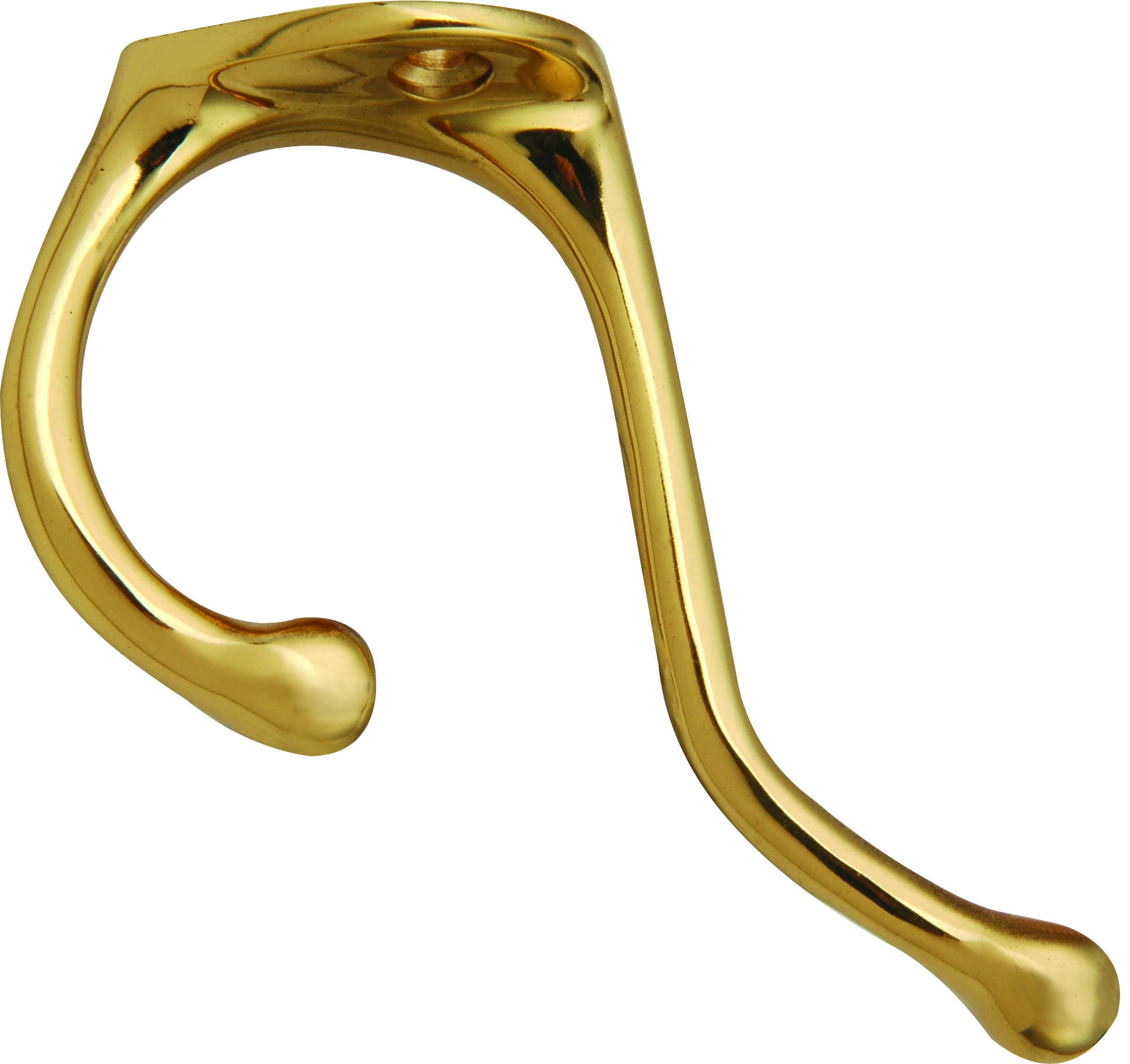  Polish Brass Coat And Hat Hook