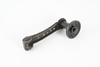 Solid Brass Door Lever Handle, Antique Bronze Ornate Door Handle with Floral Openwork & Beaded Rose, Classic European Style