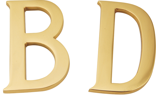 Brass Die-Cast Letters – 4" & 6" Customizable House And Sign Letters
