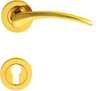 Brass PVD Door Lever Handle with Keyhole Escutcheon