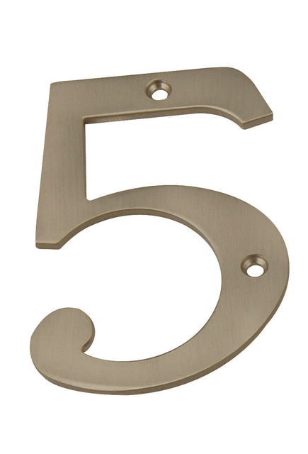 Stamped Brass Number Plate – Decorative Metal House Or Door Number