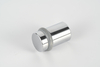 Cylinder Door Stop, Solid Brass & Stainless Steel Floor Mounted Door Stopper, Heavy Duty Door Holder with Rubber Bumper, Screws Included, 1.5" / 2" / 3" Height